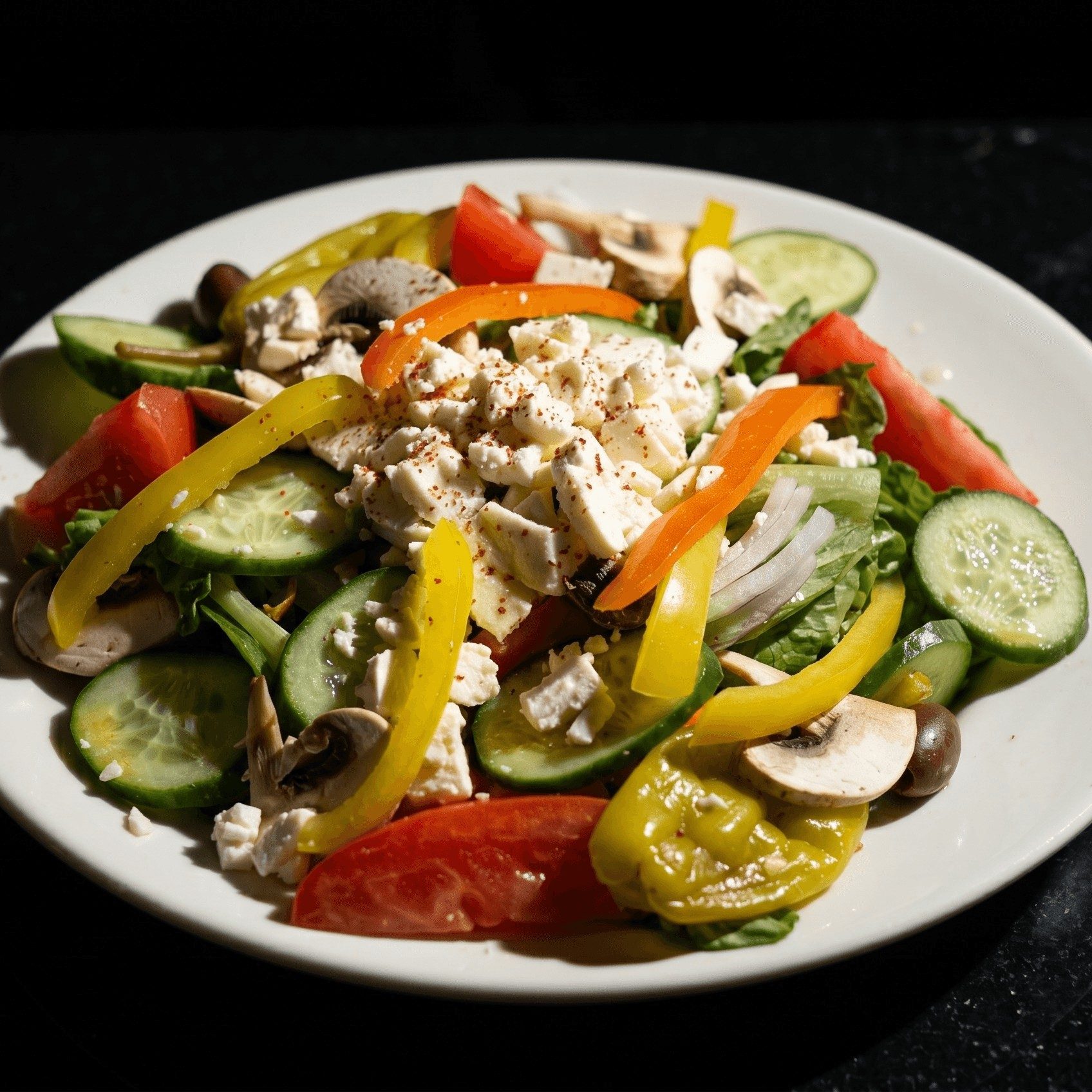Garden feta salad.